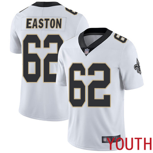 New Orleans Saints Limited White Youth Nick Easton Road Jersey NFL Football #62 Vapor Untouchable Jersey->youth nfl jersey->Youth Jersey